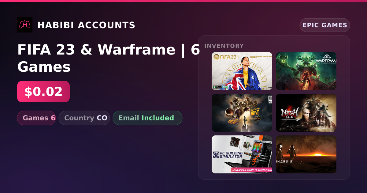 FIFA 23 & Warframe | 6 Games — HabibiAccounts