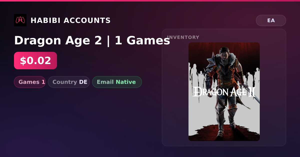 Dragon Age 2 | 1 Games — HabibiAccounts