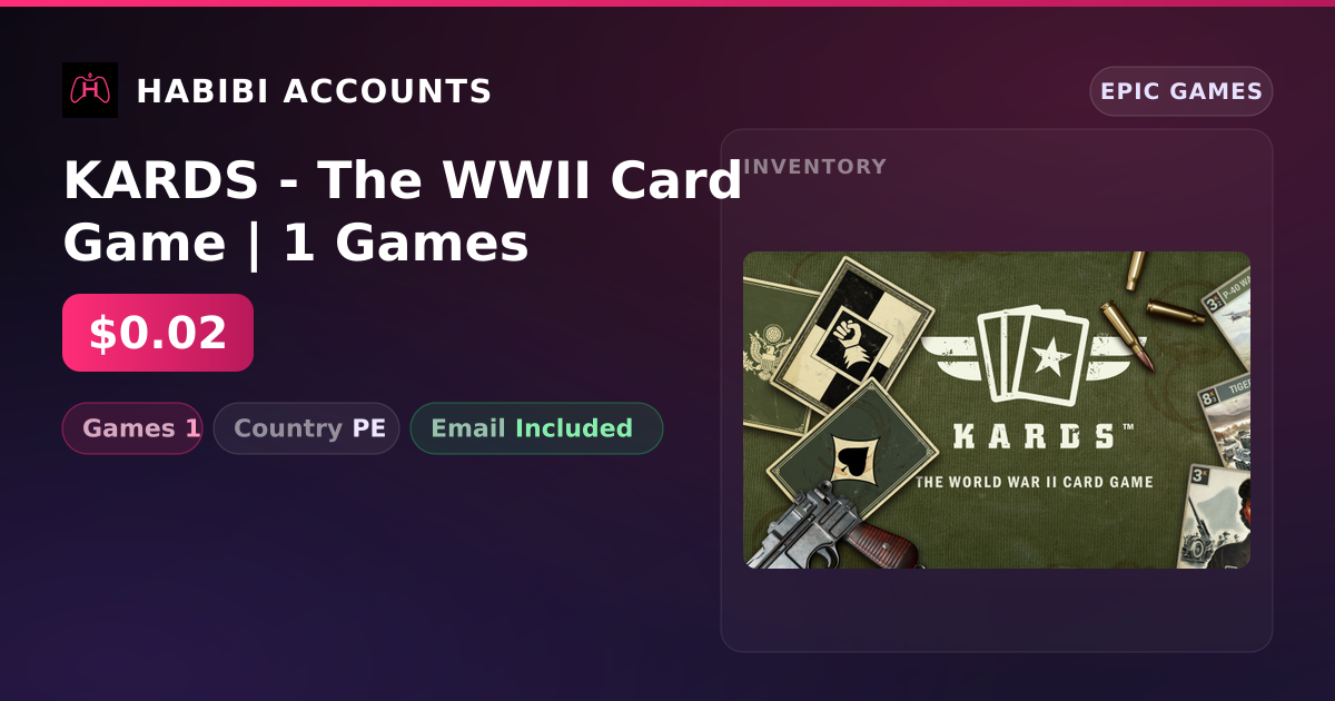KARDS - The WWII Card Game | 1 Games — HabibiAccounts