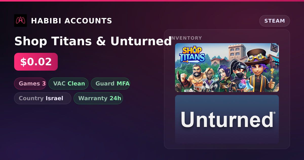 Shop Titans & Unturned — HabibiAccounts