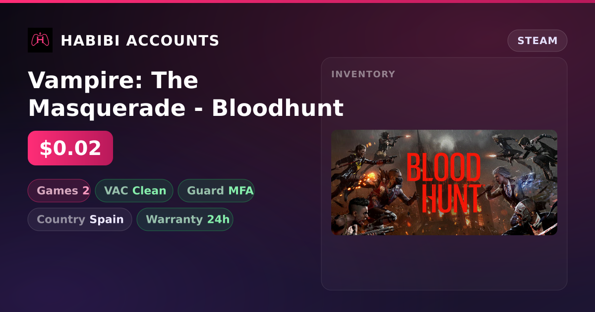 Vampire: The Masquerade - Bloodhunt — HabibiAccounts