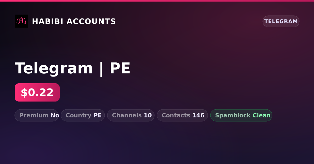Telegram | PE — HabibiAccounts