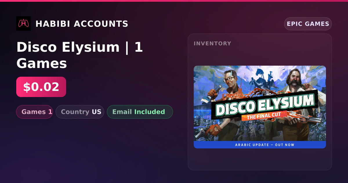 Disco Elysium | 1 Games — HabibiAccounts