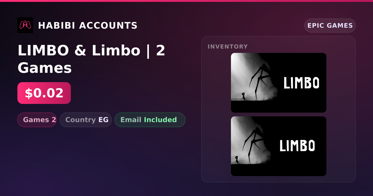 LIMBO & Limbo | 2 Games — HabibiAccounts