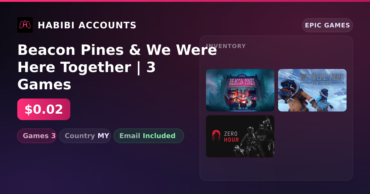 Beacon Pines & We Were Here Together | 3 Games — HabibiAccounts