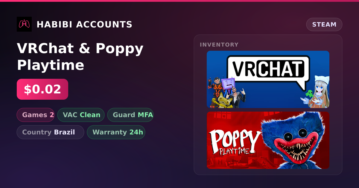 VRChat & Poppy Playtime — HabibiAccounts