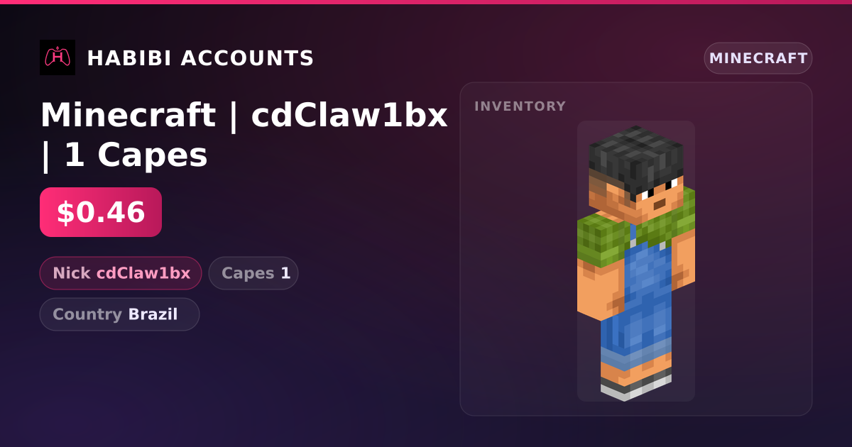 Minecraft | cdClaw1bx | 1 Capes — HabibiAccounts