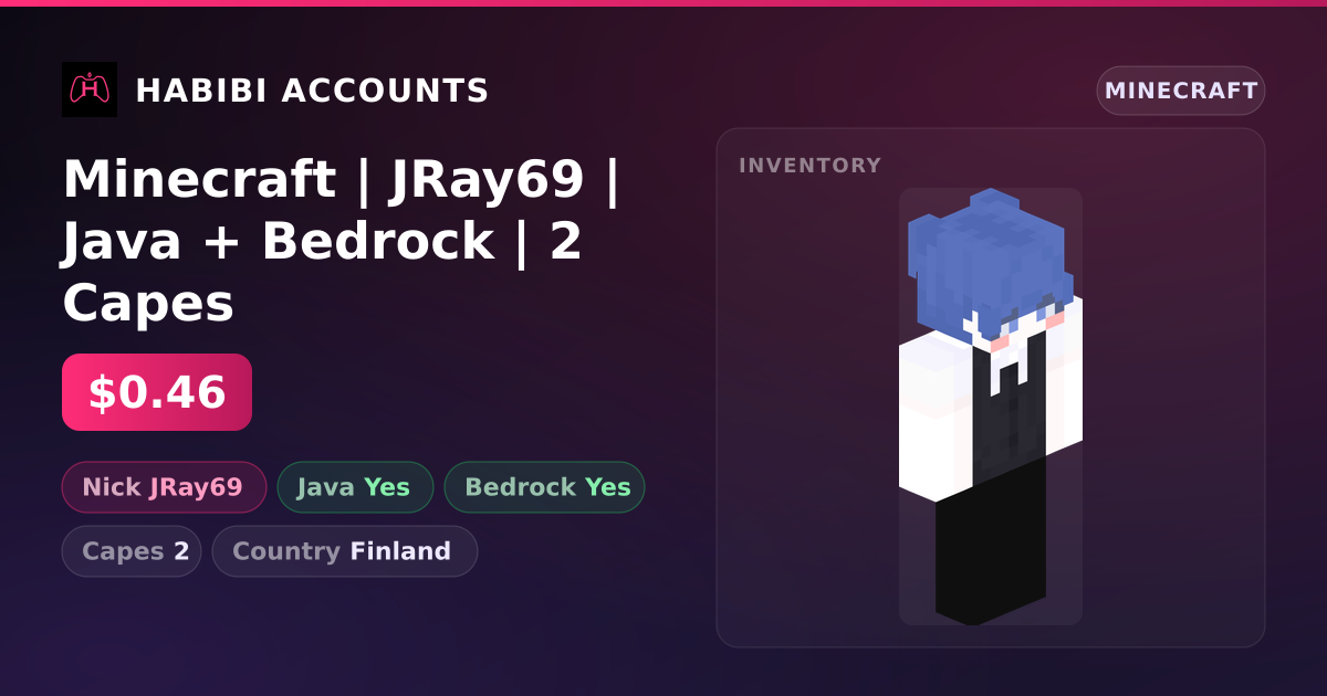 Minecraft | JRay69 | Java + Bedrock | 2 Capes — HabibiAccounts