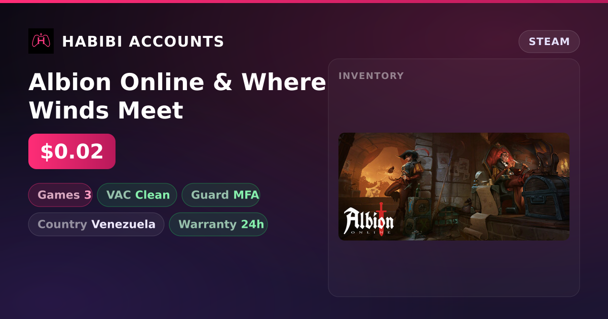 Albion Online & Where Winds Meet — HabibiAccounts