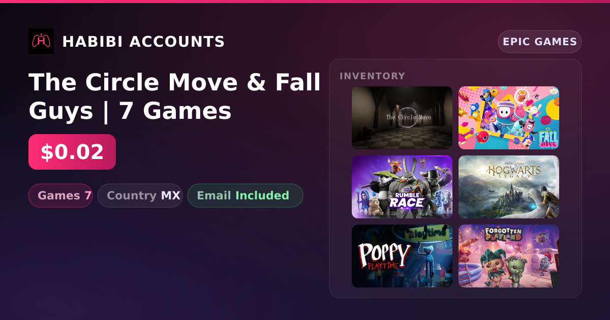 The Circle Move & Fall Guys | 7 Games — HabibiAccounts