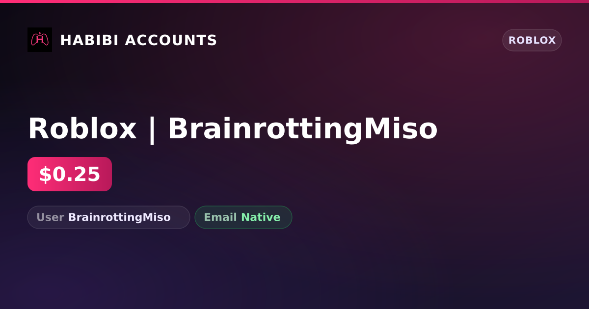 Roblox | BrainrottingMiso — HabibiAccounts