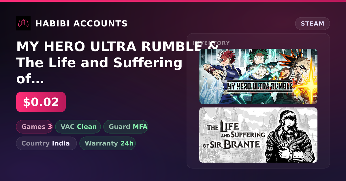 MY HERO ULTRA RUMBLE & The Life and Suffering of Sir Brante — HabibiAccounts