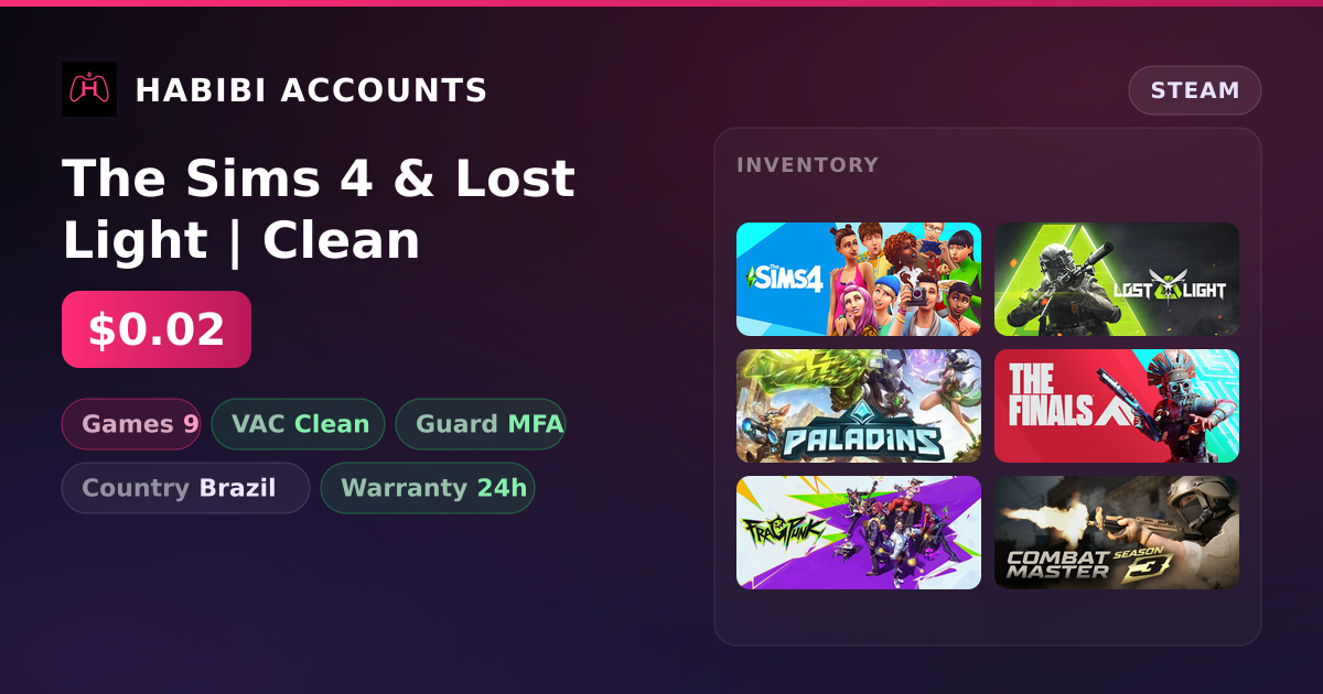 The Sims 4 & Lost Light | Clean — HabibiAccounts