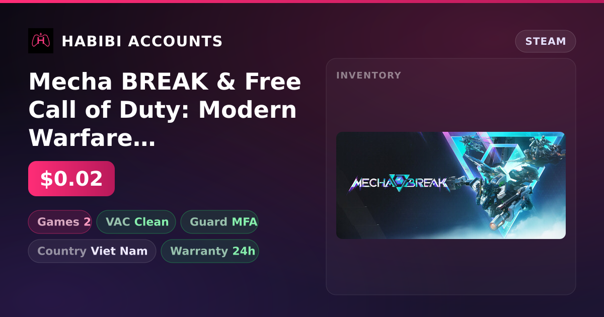 Mecha BREAK & Free Call of Duty: Modern Warfare III — HabibiAccounts