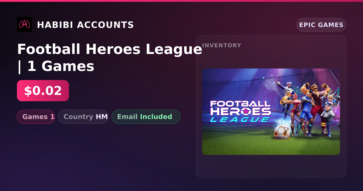 Football Heroes League | 1 Games — HabibiAccounts