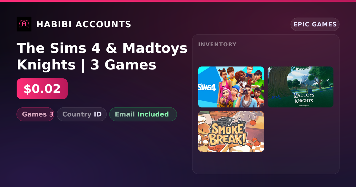 The Sims 4 & Madtoys Knights | 3 Games — HabibiAccounts