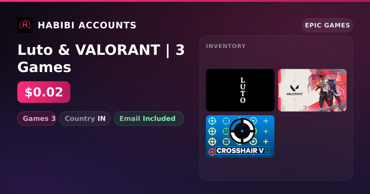 Luto & VALORANT | 3 Games — HabibiAccounts