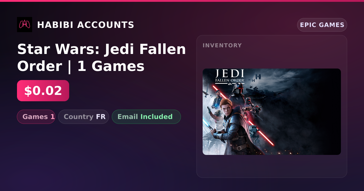 Star Wars: Jedi Fallen Order | 1 Games — HabibiAccounts