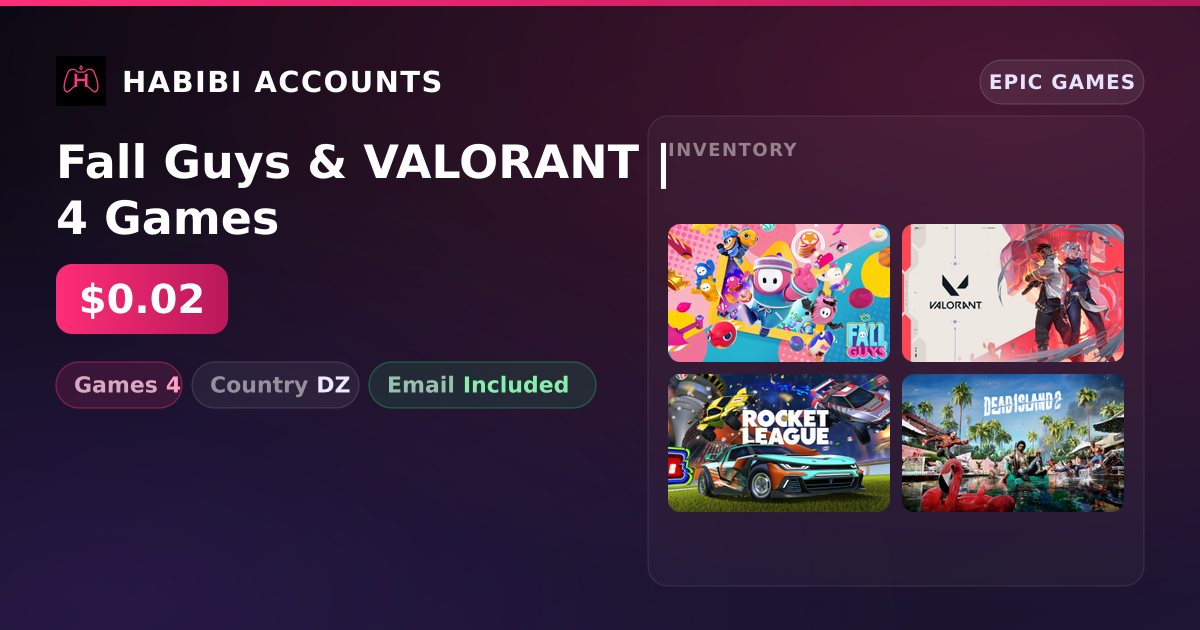 Fall Guys & VALORANT | 4 Games — HabibiAccounts
