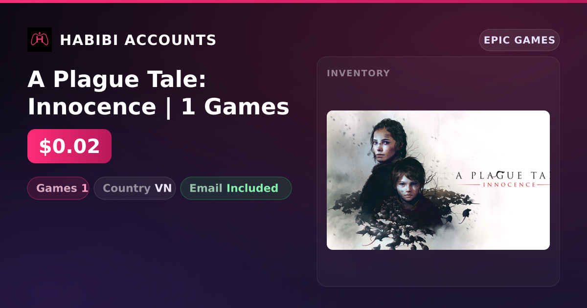 A Plague Tale: Innocence | 1 Games — HabibiAccounts