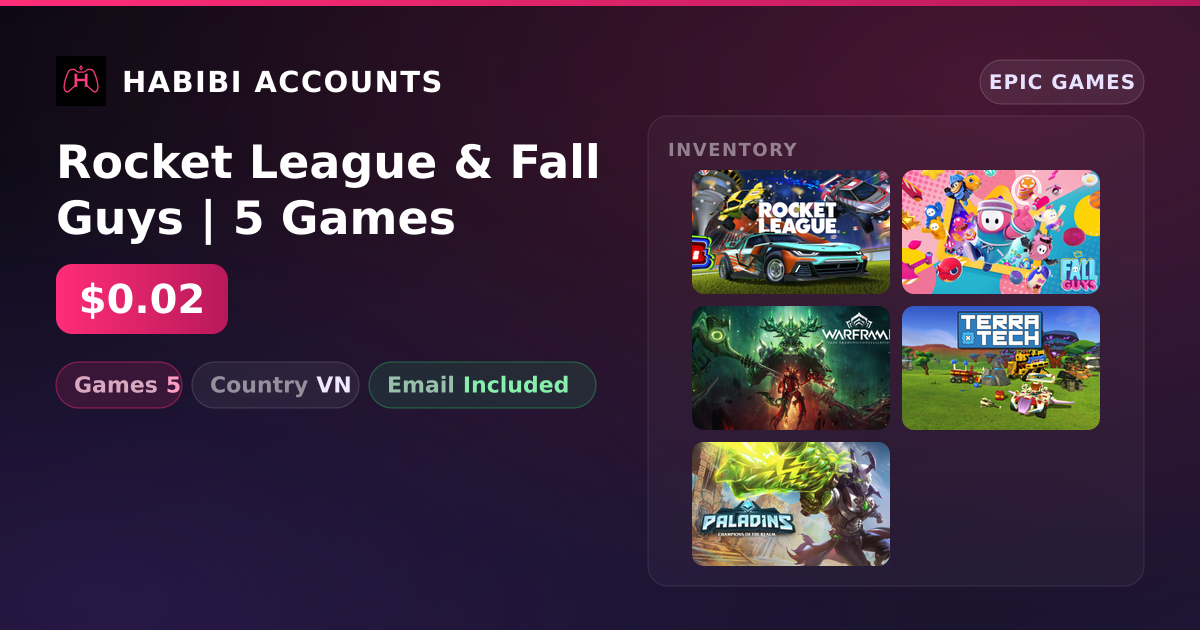 Rocket League & Fall Guys | 5 Games — HabibiAccounts
