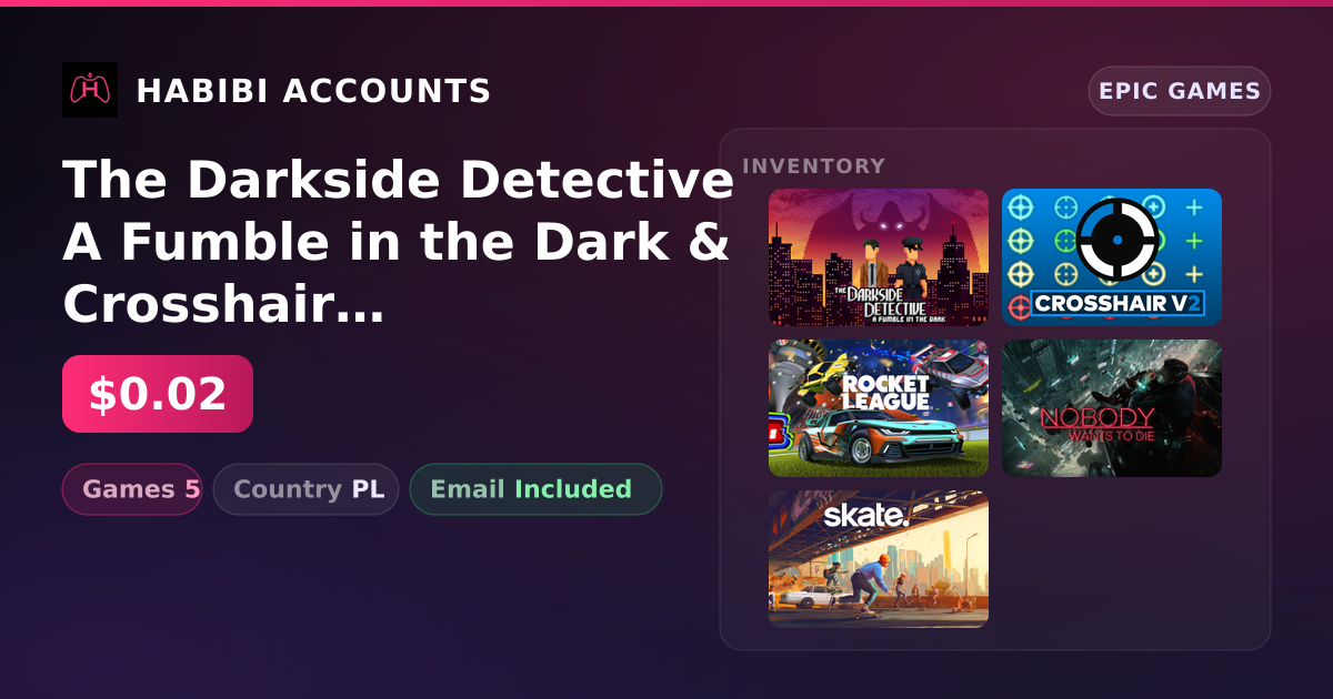 The Darkside Detective A Fumble in the Dark & Crosshair V2 | 5 Games — HabibiAccounts