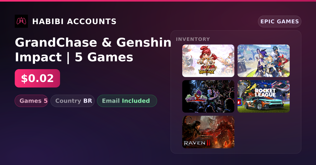 GrandChase & Genshin Impact | 5 Games — HabibiAccounts