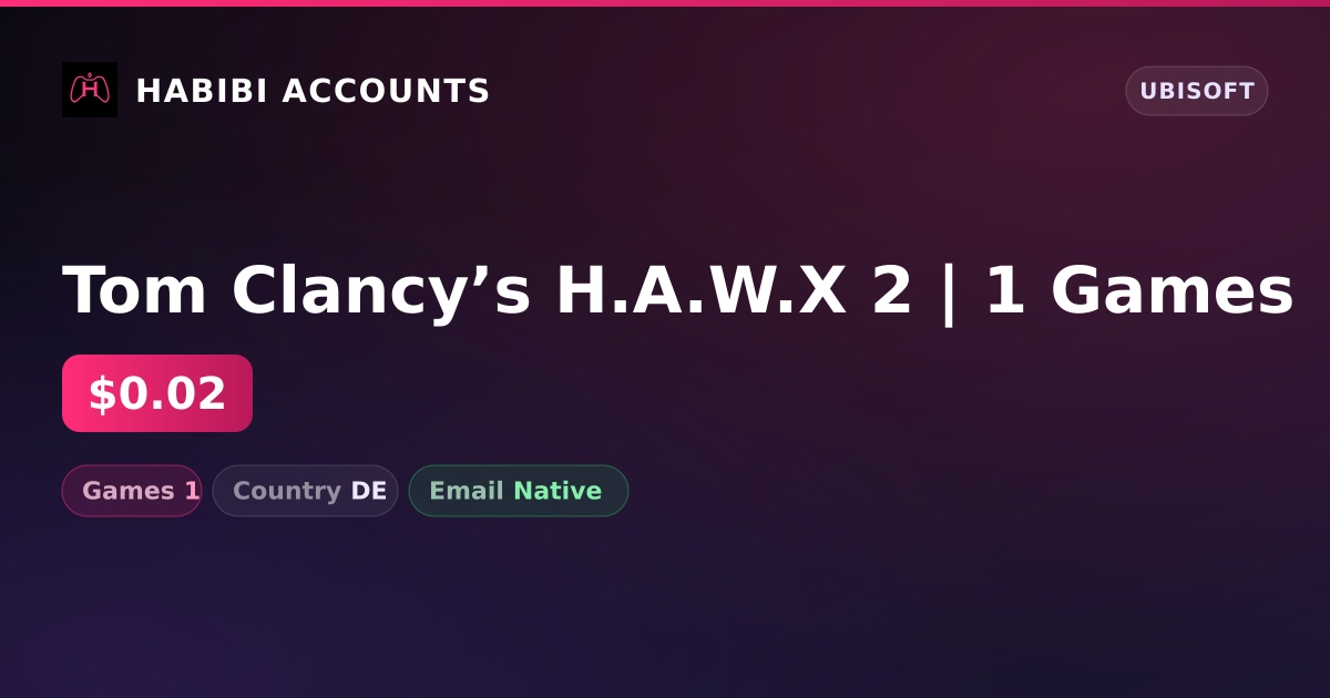 Tom Clancy’s H.A.W.X 2 | 1 Games — HabibiAccounts