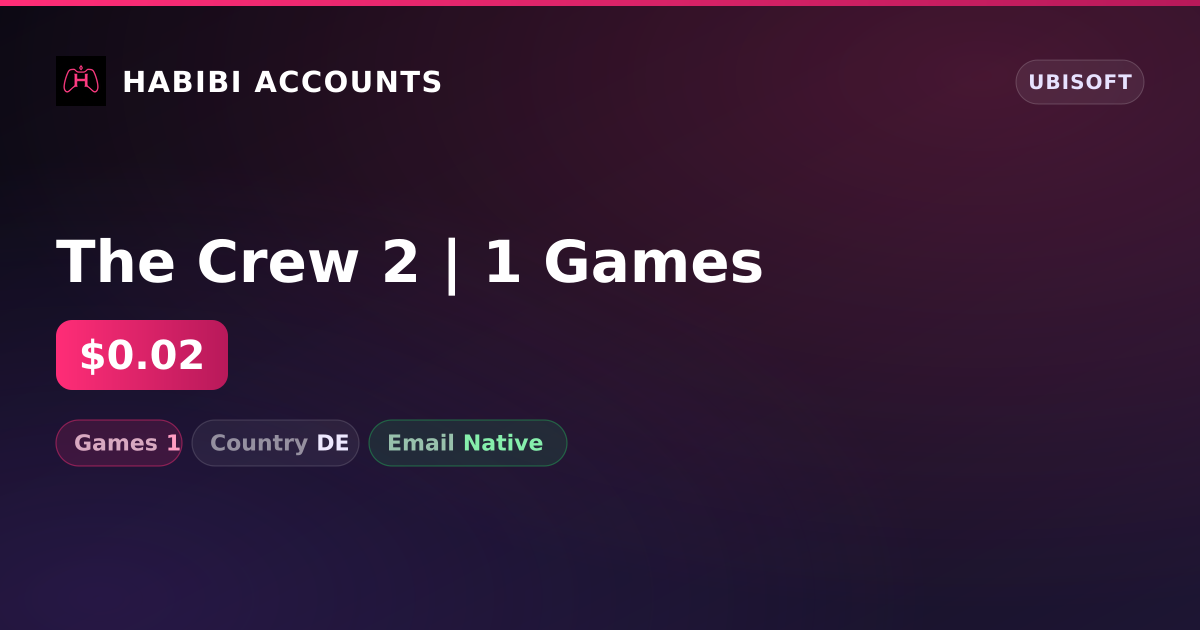 The Crew 2 | 1 Games — HabibiAccounts
