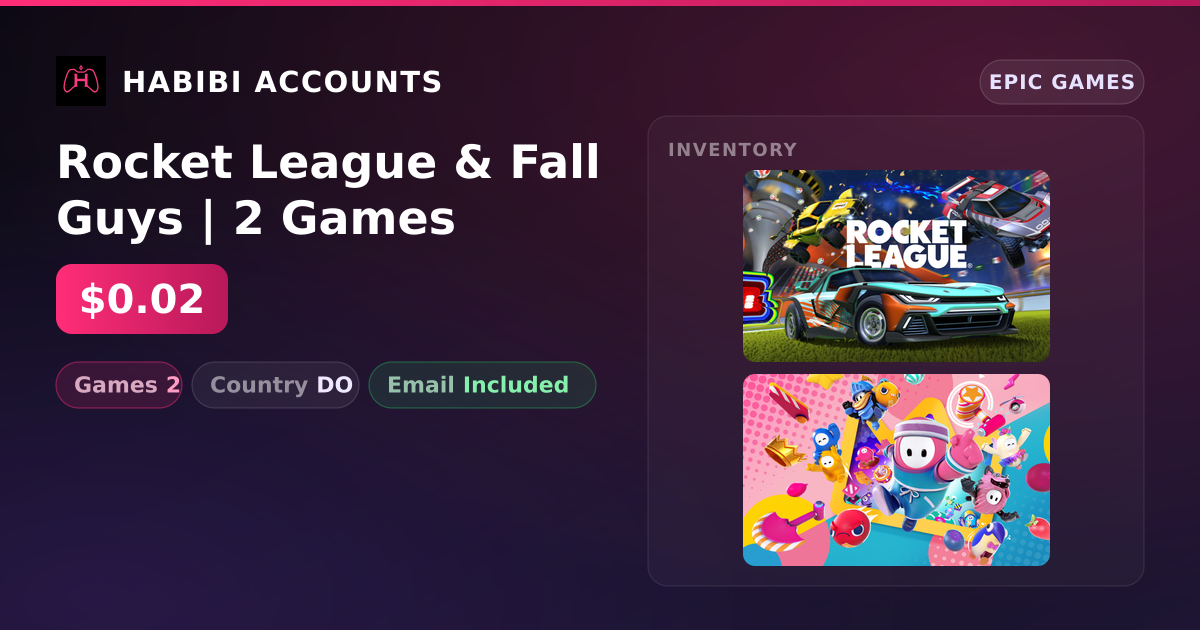 Rocket League & Fall Guys | 2 Games — HabibiAccounts
