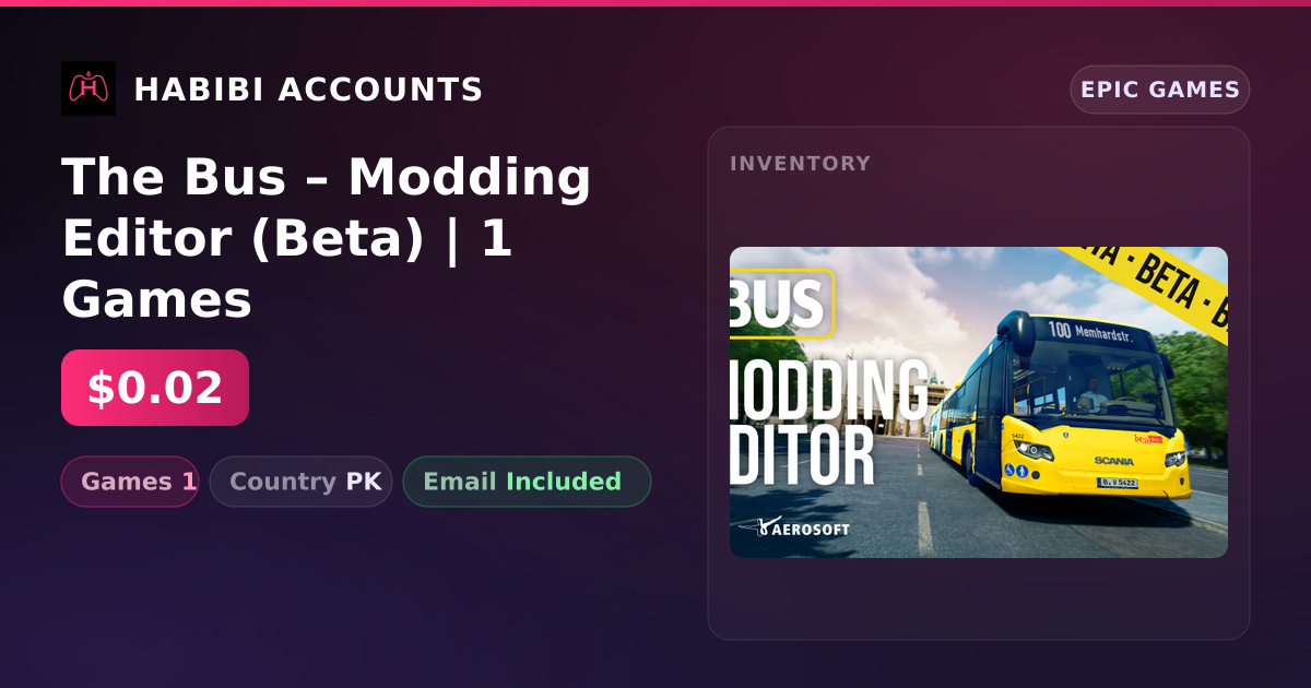 The Bus – Modding Editor (Beta) | 1 Games — HabibiAccounts