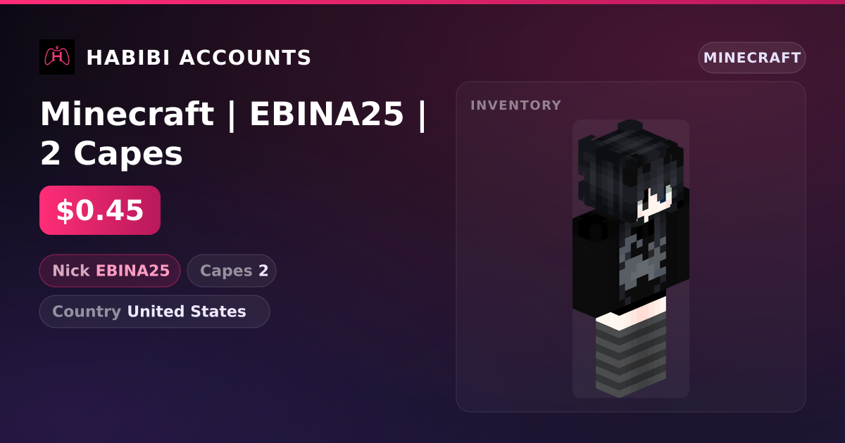 Minecraft | EBINA25 | 2 Capes — HabibiAccounts