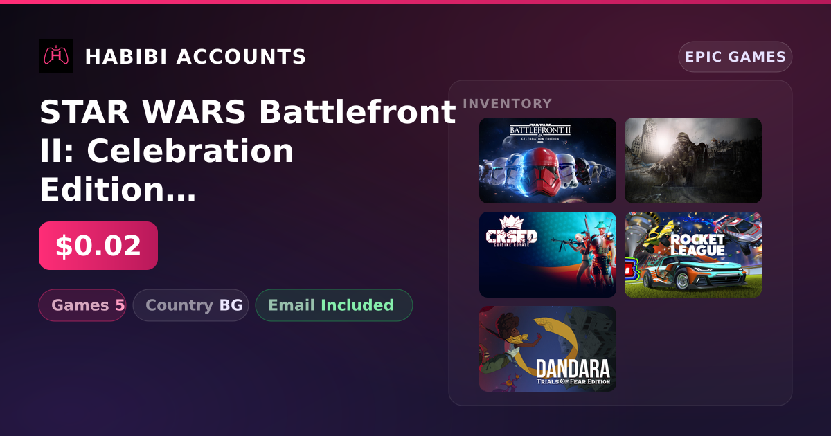 STAR WARS Battlefront II: Celebration Edition & Metro Last Light Redux | 5 Games — HabibiAccounts