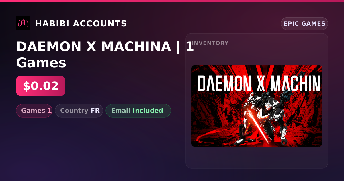DAEMON X MACHINA | 1 Games — HabibiAccounts
