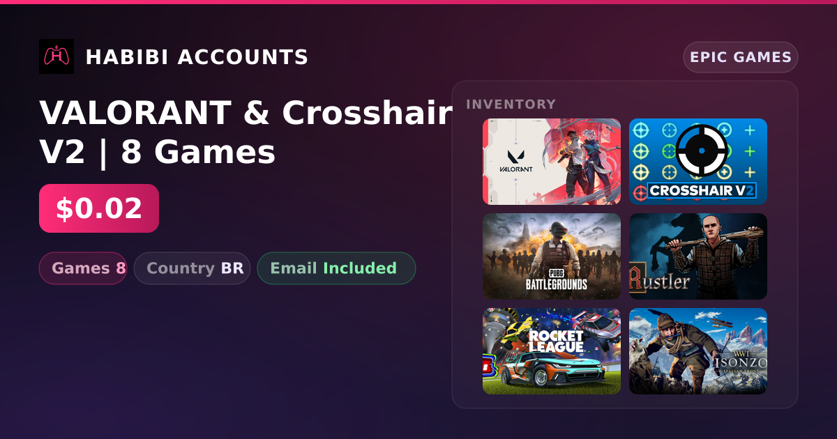 VALORANT & Crosshair V2 | 8 Games — HabibiAccounts
