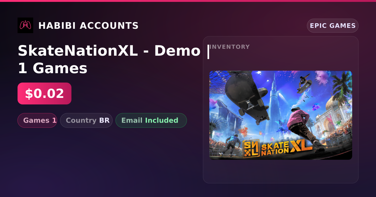 SkateNationXL - Demo | 1 Games — HabibiAccounts