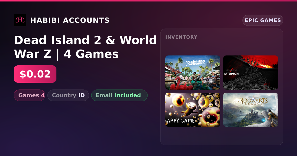 Dead Island 2 & World War Z | 4 Games — HabibiAccounts