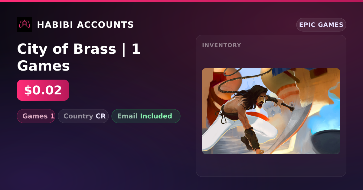 City of Brass | 1 Games — HabibiAccounts