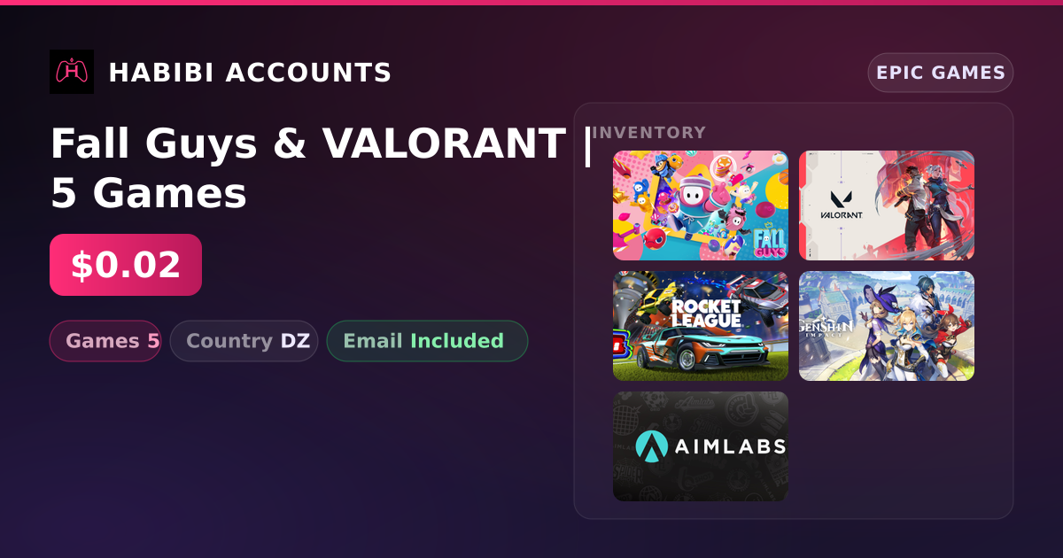Fall Guys & VALORANT | 5 Games — HabibiAccounts