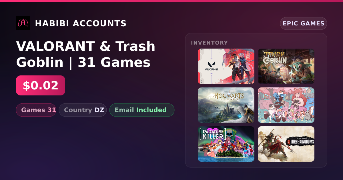 VALORANT & Trash Goblin | 31 Games — HabibiAccounts