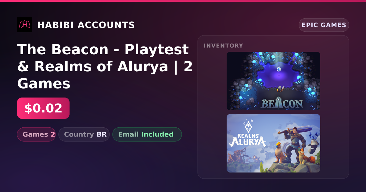 The Beacon - Playtest & Realms of Alurya | 2 Games — HabibiAccounts