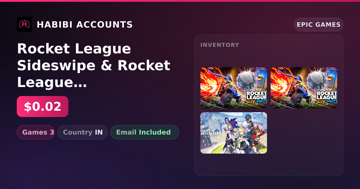 Rocket League Sideswipe & Rocket League Sideswipe | 3 Games — HabibiAccounts