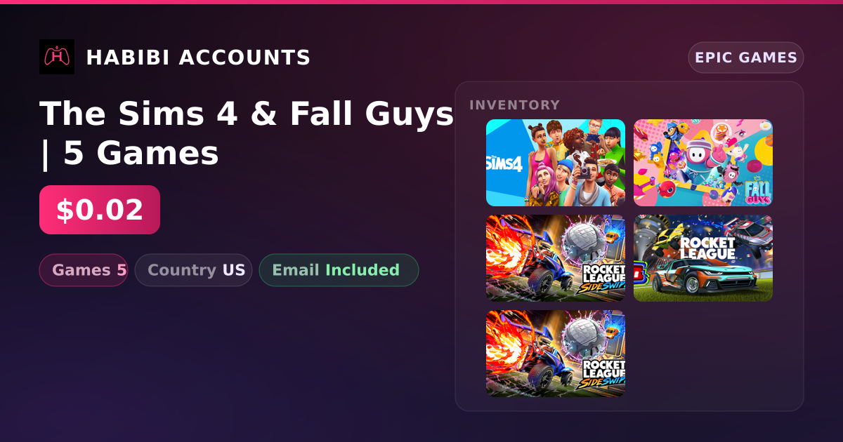 The Sims 4 & Fall Guys | 5 Games — HabibiAccounts