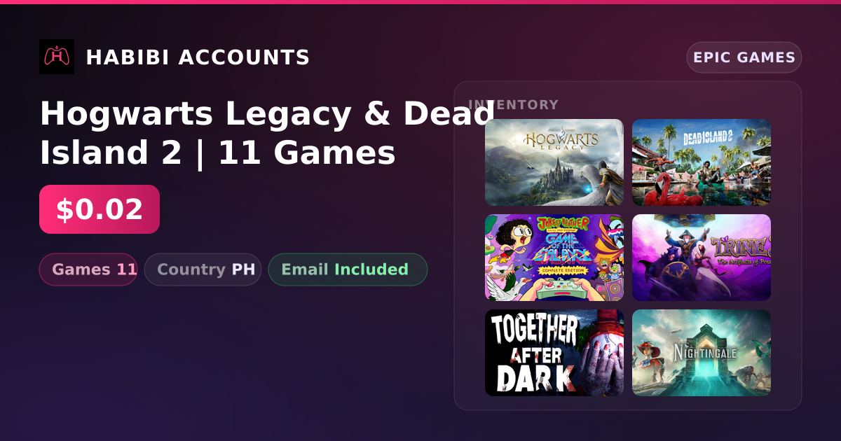 Hogwarts Legacy & Dead Island 2 | 11 Games — HabibiAccounts