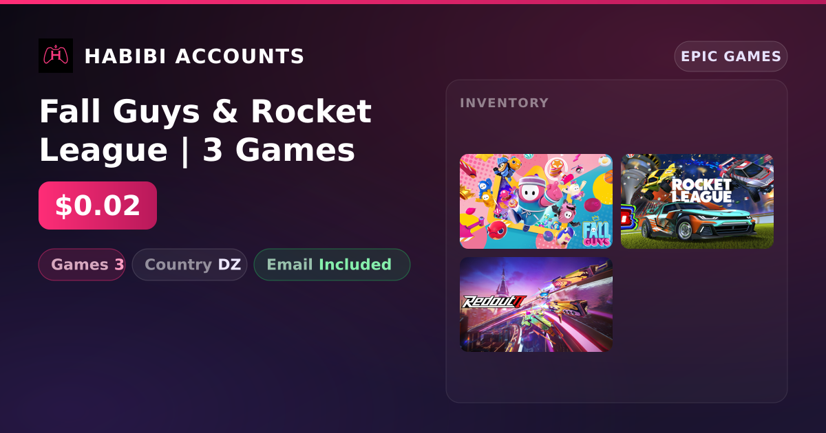 Fall Guys & Rocket League | 3 Games — HabibiAccounts