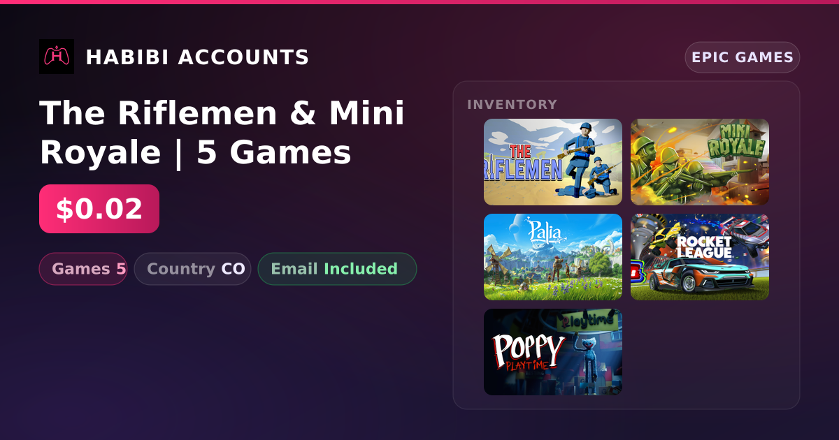 The Riflemen & Mini Royale | 5 Games — HabibiAccounts