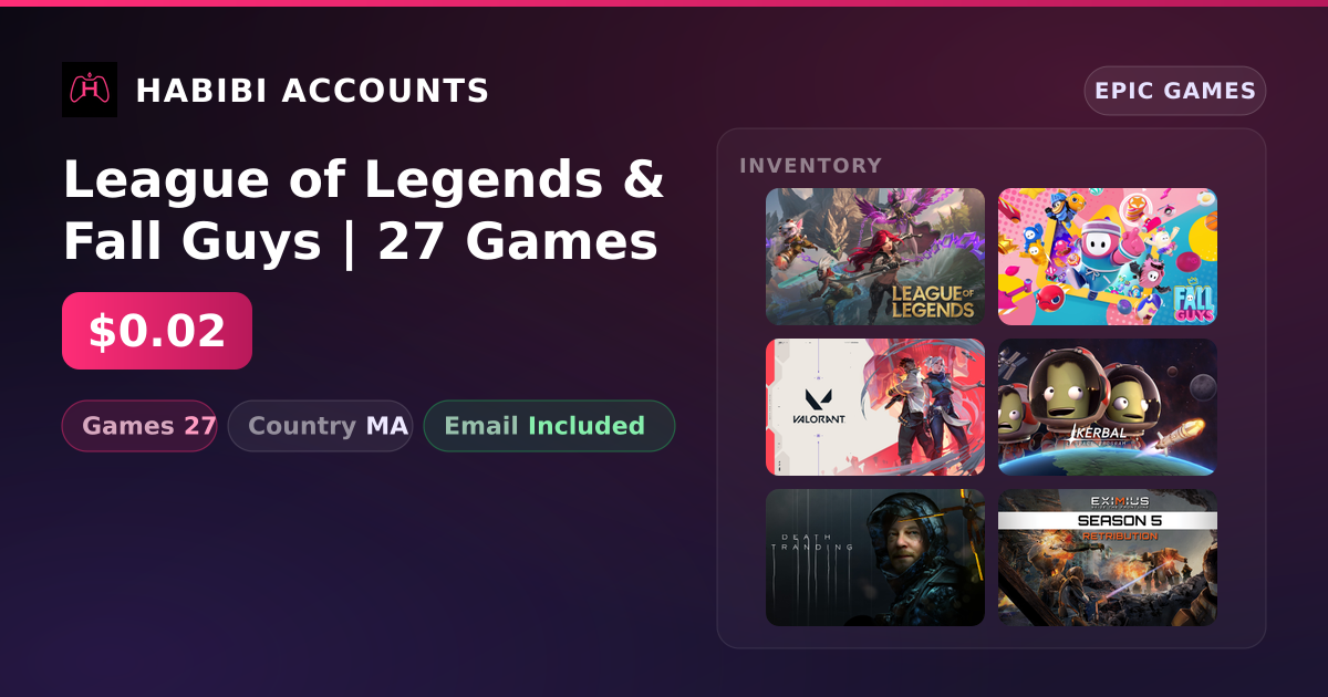 League of Legends & Fall Guys | 27 Games — HabibiAccounts