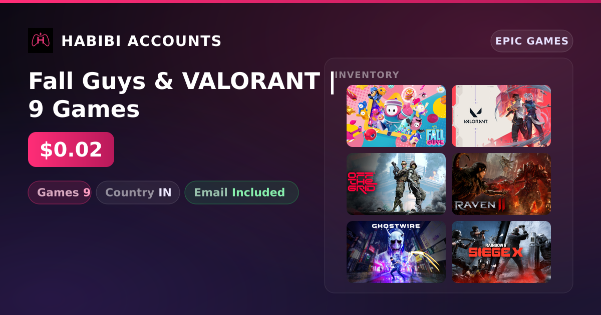 Fall Guys & VALORANT | 9 Games — HabibiAccounts