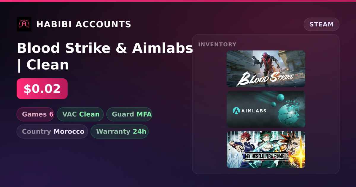Blood Strike & Aimlabs | Clean — HabibiAccounts