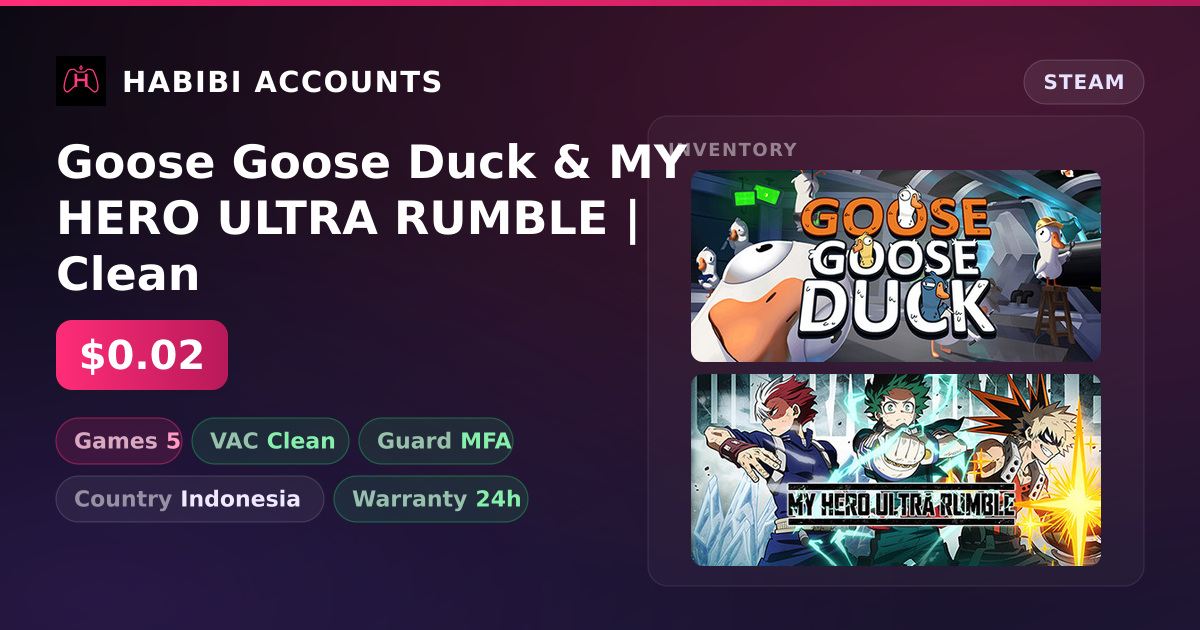 Goose Goose Duck & MY HERO ULTRA RUMBLE | Clean — HabibiAccounts
